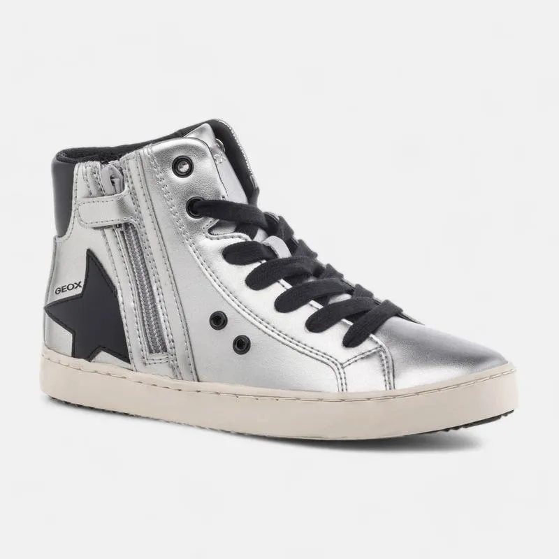 Baskets hautes Enfant argent