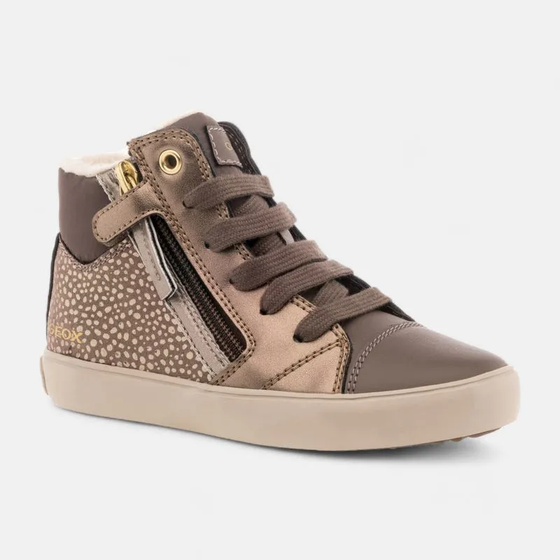 Baskets hautes Enfant taupe