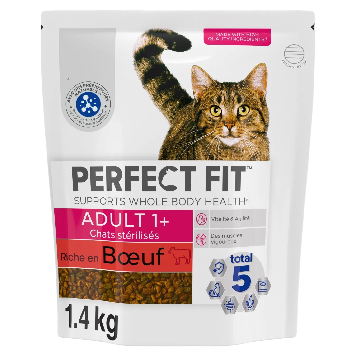 Croquettes Pour Chat Adulte Stérilisé Boeuf PERFECT FIT
